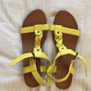Yellow summer wedges